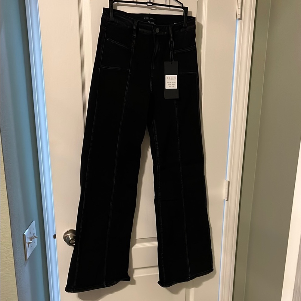 Risen Brand Black Wide-Leg Jeans